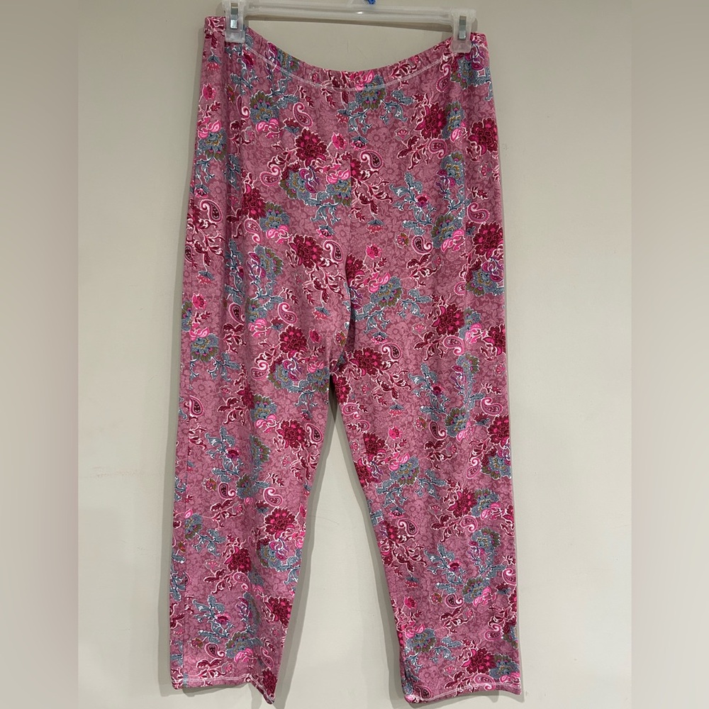 Ellen Tracy Pink Floral Pajama Pants